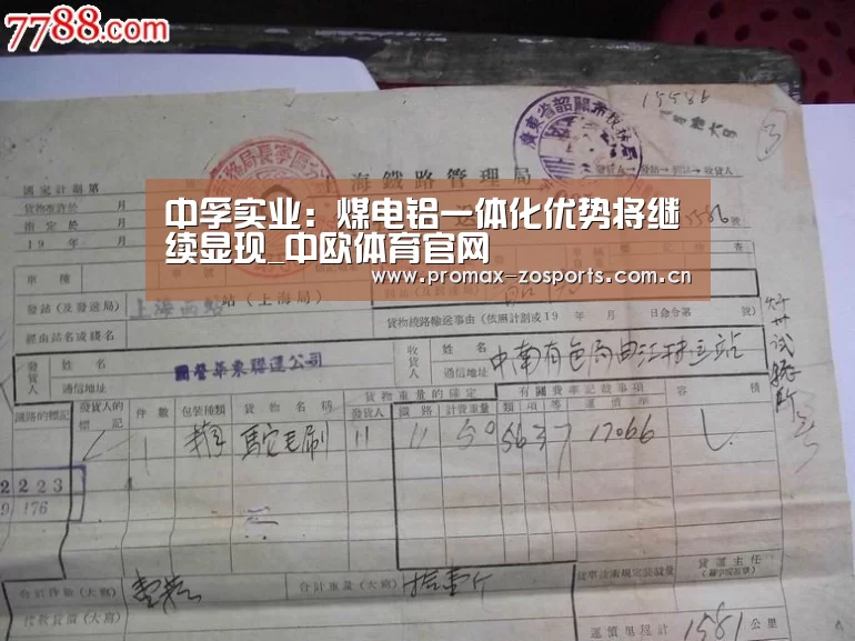 中孚实业:煤电铝一体化优势将继续显现_中欧体育官网(图2) 中欧体育